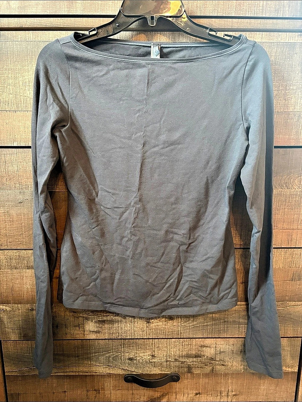 Skims Original Contour Boatneck Longsleeve Gray Top
